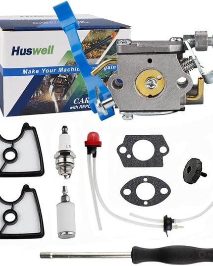 125B Carburetor Air Filter kit for Husqvarna 590460102 125B 125BV Gas Blower 125BX 125BVX Leaf Blower ZAMA C1Q-W37 545081811 Engine - LeafyLoom