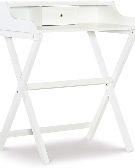 Linon Home Décor Mable White Folding Desk - LeafyLoom