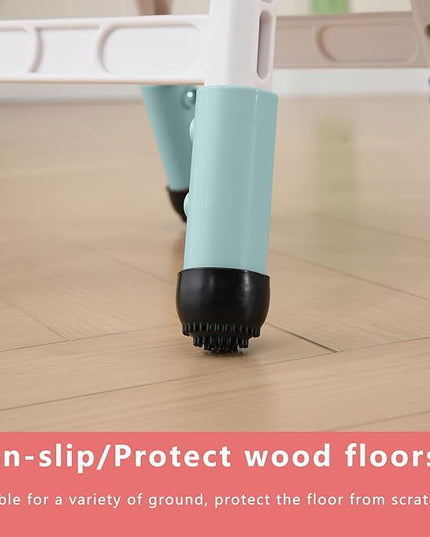 Adjustable Kid Chairs Indoor 3 Level Adjustable Suitable for Children Age 2-6. Maximum load-bearing 220LBS Suitable for Family Classroom and Nursery Child Seat Set (2-Pack-Ink Blue) - LeafyLoom