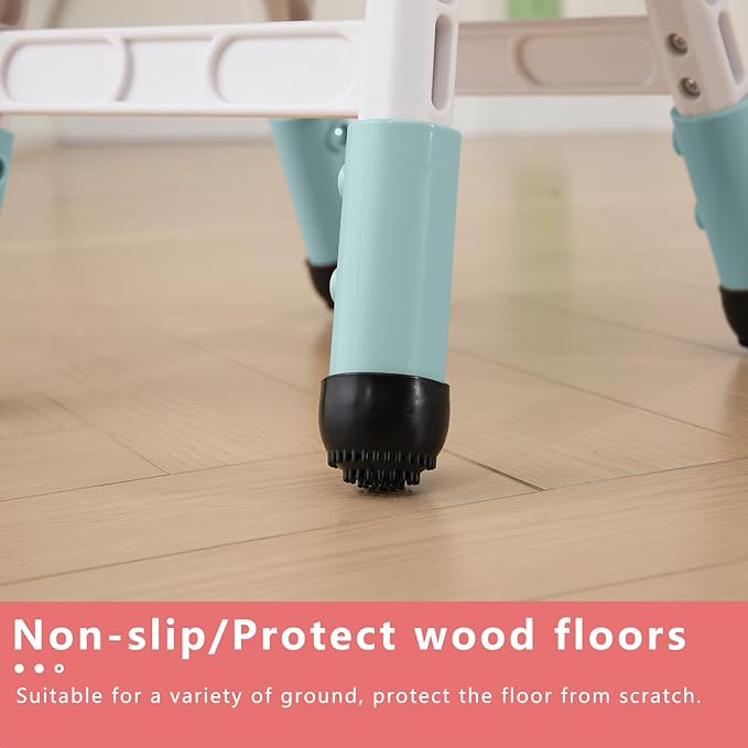 Adjustable Kid Chairs Indoor 3 Level Adjustable Suitable for Children Age 2-6. Maximum load-bearing 220LBS Suitable for Family Classroom and Nursery Child Seat Set (2-Pack-Ink Blue) - LeafyLoom