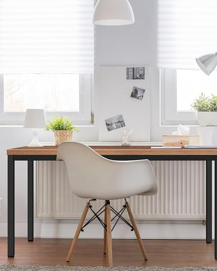 Large Table 24x48 inches Writing Computer Desk Modern Simple Study Desk Industrial Style Laptop Table for Home Office Brown Notebook Desk - LeafyLoom