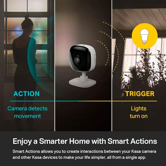 Kasa Smart Security Camera for Baby monitor, 1080p HD Indoor-Camera for Home Security with Motion Detection, Two-Way Audio, Night Vision, Cloud & SD Card Storage, Works with Alexa & Google Home (EC60) KasaSmartbyTP-Link