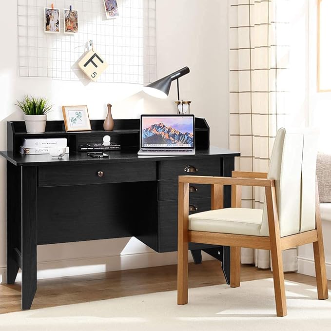 Computer Desk, Default, Black - LeafyLoom