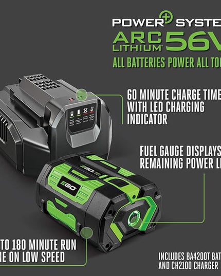 EGO Power+ LB6003 600 CFM Variable-Speed 56-Volt Cordless Leaf Blower 7.5Ah Battery and Charger Included - LeafyLoom