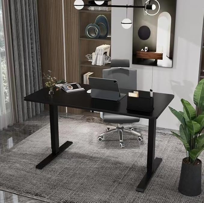 Dual Motor Standing Desk Frame- Heavy Duty Electric Desk Legs, Adjustable Desk Base, Sit Stand Up Desk Frame with Memory Controller for 43''-70'' Desktop, Home & Office DIY Workstation - LeafyLoom