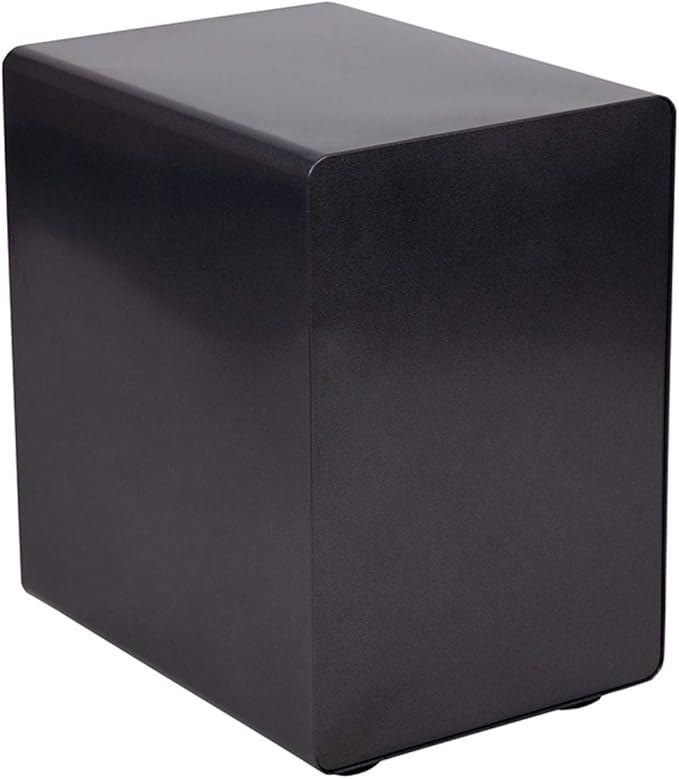 Flash Furniture Wren Ergonomic 3-Drawer Mobile Locking Filing Cabinet with Anti-Tilt Mechanism and Hanging Drawer for Legal & Letter Files, Black - LeafyLoom