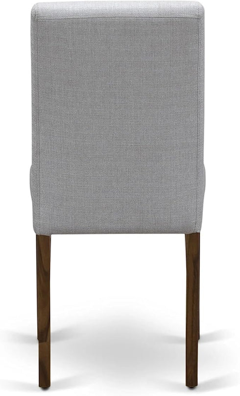 East West Furniture DLAB3-AWA-05 Dublin 3 Piece Set for Small Spaces Includes a Round Dining Room Table with Dropleaf and 2 Upholstered Chairs, 42x42 Inch - LeafyLoom