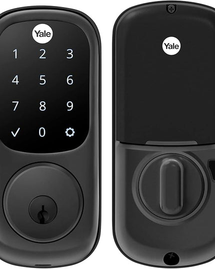 Yale Assure Lock, Black Suede Smart Lock with Wi-Fi Connected Digital Touchscreen Keypad for Front or Back Door with Back Up Key, YRD226-CBA-BSP Yale