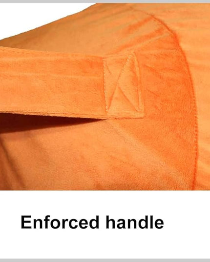 Extra Large Animal Bean Bag Chair Cover and Soft Toy and Linen Storage Organizer for Room Decor (Fox) - LeafyLoom