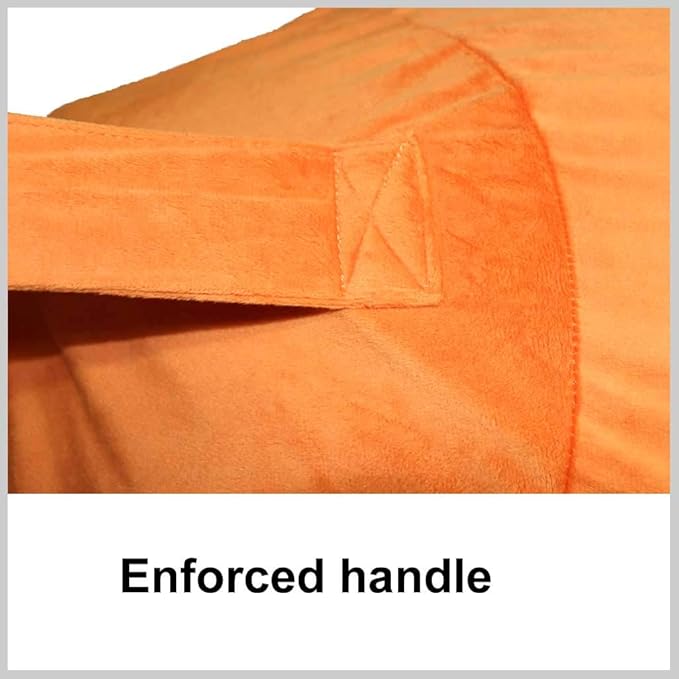Extra Large Animal Bean Bag Chair Cover and Soft Toy and Linen Storage Organizer for Room Decor (Fox) - LeafyLoom