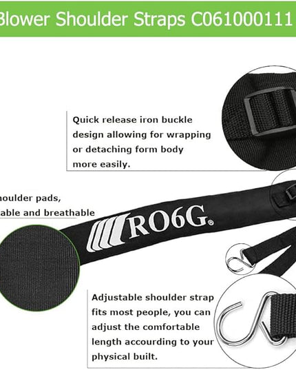 Backpack Blower Straps C061000110 for Echo Leaf Blower Shoulder Strap C061000111 PB-500 PB-265LN PB-403H PB-413H PB-460 PB-610 PB-620 PB-650 PB-755 Fits - 2 Pack - LeafyLoom