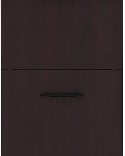 Alera Alera Valencia Series Full Pedestal File, Left Or Right, 2 Legal/Letter-Size File Drawers, Mahogany, 15.63" X 20.5" X 28.5" - LeafyLoom
