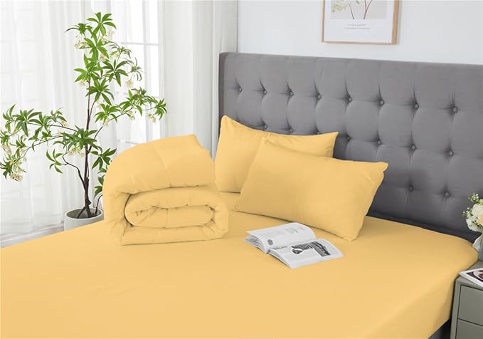 3 Piece Solid Color All Season Bedding Comforter Set Microfiber Soft Lightweight Bedding Set for Kids Teens Adults Room Decor with 1 Comforter and 2 Pillowcases Full - LeafyLoom