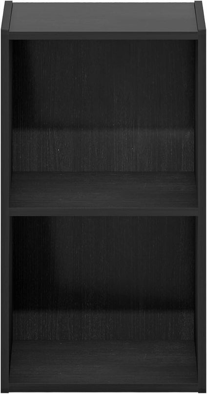 Furinno Luder Bookcase / Book / Storage, 2-Tier Cube, Blackwood - LeafyLoom