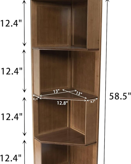 Industrial 4-Bookcase Cube Bookshelf for Home Office and Living Room Decoration - LeafyLoom