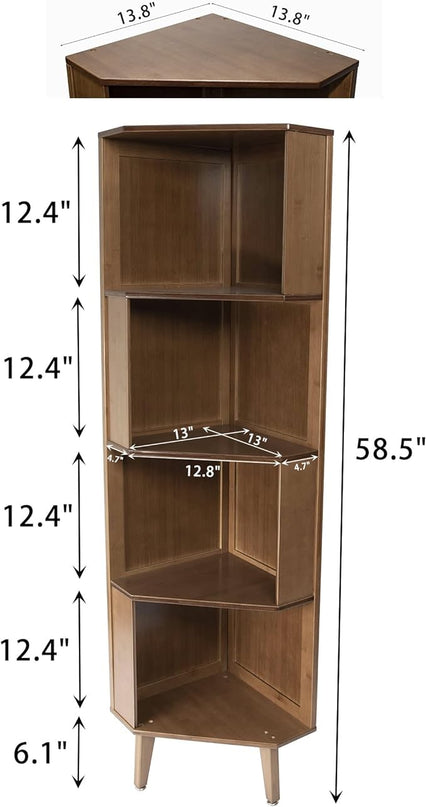 Industrial 4-Bookcase Cube Bookshelf for Home Office and Living Room Decoration - LeafyLoom