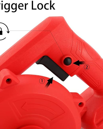 Mini Leaf Blower Red,2-in-1 Cordless Small Blower with 4.0Ah Battery and Charger,21v Blower for Inflating,Blowing Leaf,Clearing Dust & Small Trash,Car by SHINTYOOL - LeafyLoom
