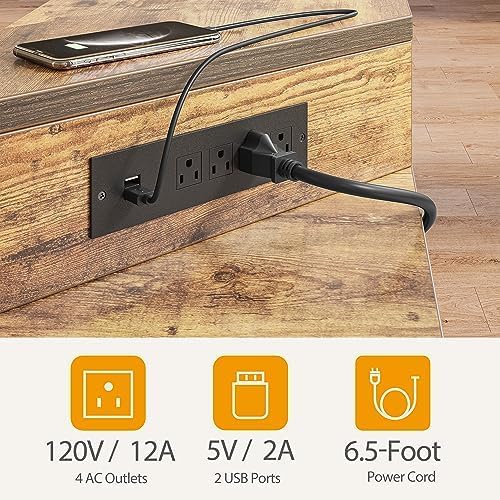 CubiCubi L Shaped Gaming Desk with LED Lights and Power Outlets, 58" Reversible Corner Computer Desk with Storage Shelves and Drawer, Home Office Desk with Monitor Stand, Rustic Brown - LeafyLoom