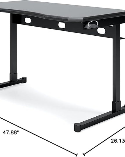 Signature Design by Ashley Lynxtyn Contemporary 48" Home Office Writing Desk, Black - LeafyLoom