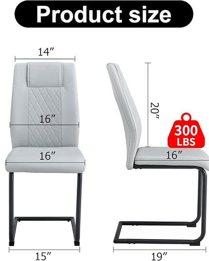 NicBex Haerin-SD-00322-LWJ Dining Chairs, 16"x16"x38", Light Gray - LeafyLoom