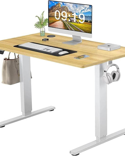 NicBex Laik-DW-00019-DX Desks, 39" W x 23" D x 28" H, Yellow - LeafyLoom