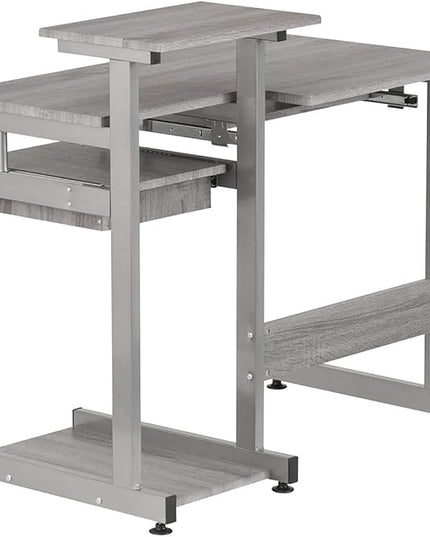 NicBex Laik-DW-00053-DX Desks, 37.75" W x 22" D x 35.25" H, Gray - LeafyLoom
