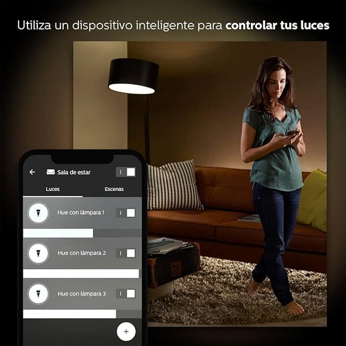 Philips Hue 2-Pack White Ambiance BR30 60W Equivalent Dimmable LED Smart Flood Light (Works with Alexa Apple and Google Assistant) (466508) Philips