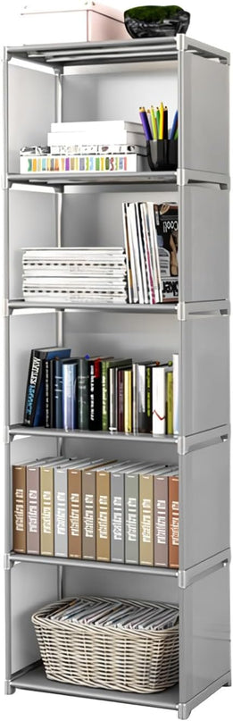 3,4,5-Tier Cube Storage Shelf or Organizer | Can be Used as Bookshelf, Bookcase, Closet, Pantry Shelves and Many More (5-Tier) - LeafyLoom