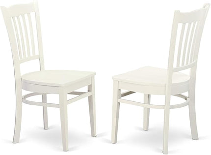 East West Furniture OXGR3-LWH-W Oxford 3 Piece Modern Set Contains a Square Wooden Table and 2 Dining Room Chairs, 36x36 Inch - LeafyLoom