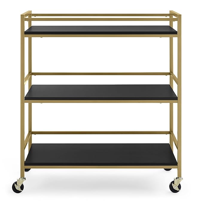 Delta Children Jade Changing Table/Cart, Ebony Melamine/Bronze - LeafyLoom