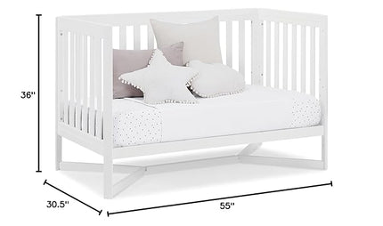 Delta Children Tribeca 4-in-1 Baby Convertible Crib, Bianca White - LeafyLoom