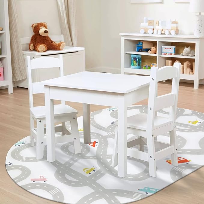 Road Traffic Kids Rug Children Playing with Cars Playmat 3x5 Ft, Washable Play Carpet for Kids Playroom, Non-Slip Have Fun Safe Baby Nursery Rug for Toddler Boy's Bedroom Game Room Grey - LeafyLoom
