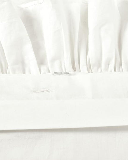 Lush Decor Reyna Ruffle 100% Cotton Duvet Cover Set - 2 Piece Cozy Ruffled Bedding Set - Timeless Elegance and Comfort For Teen or Dorm Room- Twin XL, White - LeafyLoom