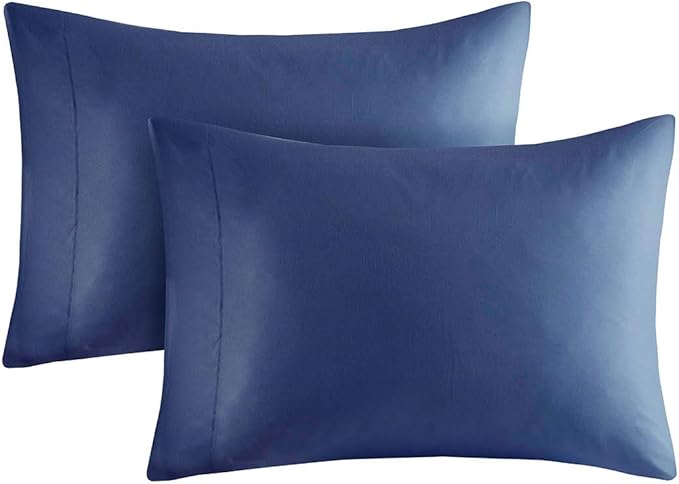 Comfort Spaces Girls Bed in A Bag Floral Comforter Set College Dorm Room Essentials, Complete Dormitory Bedroom Pack And Sheet with 2 Side Pocket Includes Extra Pillowcase Sets, Queen, Medallion Blue - LeafyLoom