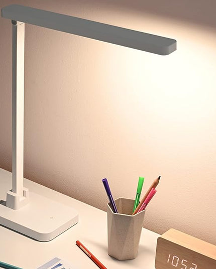 LED Desk Lamp, Dimmable Desk Light Touch Control with 4 Brightness Level, Eye Caring Reading Lamp, Desk Lamps for Home Office, Foldable Table Lamp for Study Dorm School students college Gifts - LeafyLoom