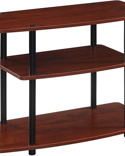 Convenience Concepts Designs2Go 3 Tier TV Stand, 31.5", Cherry/Black - LeafyLoom