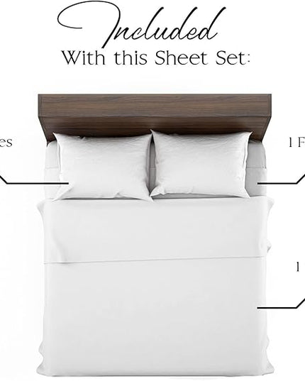 Northwest Ashford Bedding Set, Full, Optical White - LeafyLoom