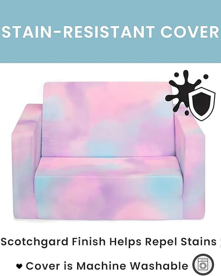 Cozee Flip-Out Chair - 2-in-1 Convertible Chair to Lounger for Kids - LeafyLoom