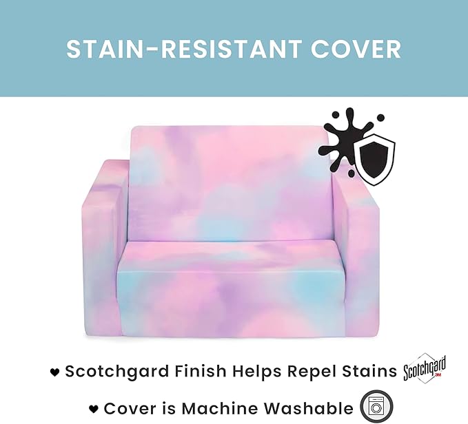 Cozee Flip-Out Chair - 2-in-1 Convertible Chair to Lounger for Kids - LeafyLoom