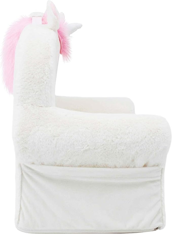 Soft Landing Animal Adventure Ivory Sweet Seats | Premium Character Chair with Carrying Handle & Side Pockets Unicorn - LeafyLoom