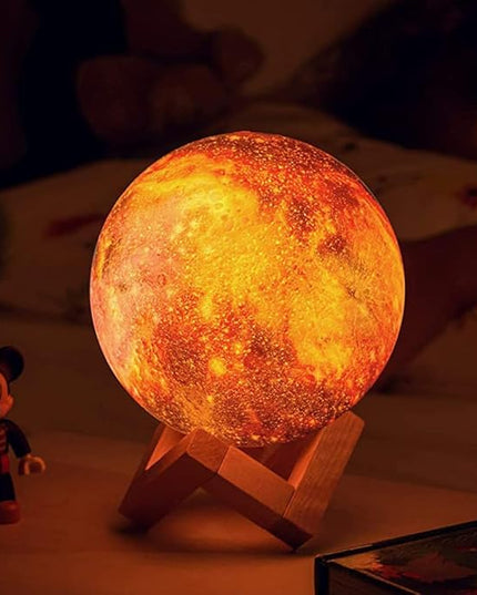 Galaxy Moon Lamp Night Light for Kids adults -16 Colors with Timer, Stand & Remote/Touch Control Moon light - Birthday Valentines Gifts for Kids Women - Mood Lighting for Bedroom Home Décor - 5.9 INCH - LeafyLoom