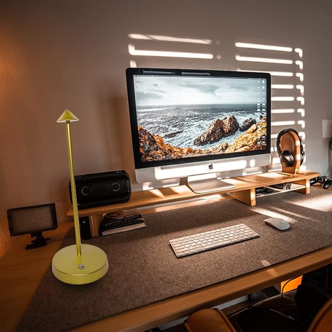 Cordless Table Lamps,Rechargeable Led Touch Bar Lamp,Portable Battery Operated Lamps,Dimmable Small Table Lamps,Minimalist Design,for Living Room/Restaurant/Couple Dinner/(Gold) - LeafyLoom