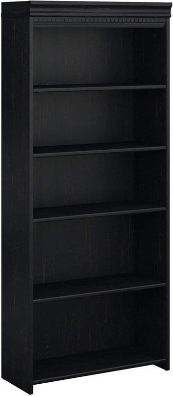 Bush WC53565-03 Fairview 5-Shelf 69-Inch H Bookcase, Cape Cod Gray - LeafyLoom