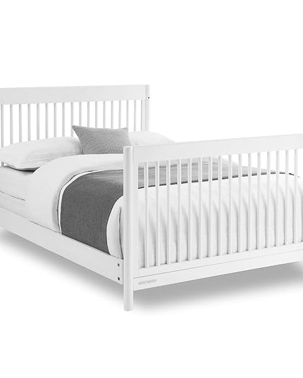 Delta Children Brooks 6-in-1 Convertible Crib - Greenguard Gold Certified, Bianca White - LeafyLoom