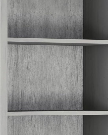 SIMPLIHOME Amherst SOLID WOOD 30 Inch Wide Transitional 5 Shelf Bookcase in Fog Grey, for The Living Room, Study Room and Office - LeafyLoom