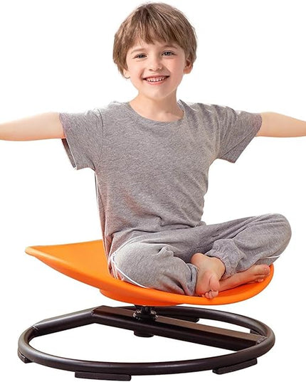 Kids Sensory Chair for Autism Kids Swivel Chair, Sensory Spin Chair Seat Improve Physical Coordination Wobble Chair for Kids Sit and Spin Relief of Motion Sickness - LeafyLoom