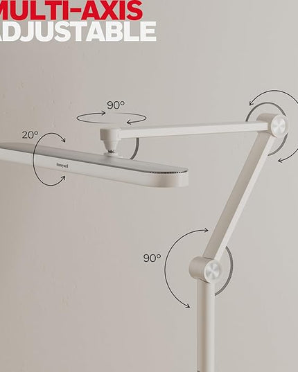 Honeywell LED Floor Lamp Mordern - 05D01 Sunturalux™ Dimmable Floor Lamp for Living Room Standing Lamp with 1500LM, 5000K Eye-Caring Standing Light for Home Office Bedroom White - LeafyLoom