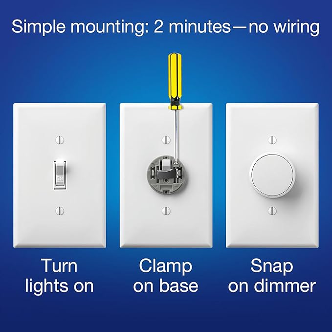 Lutron Aurora Smart Bulb Dimmer Switch (2 Pack) | for Philips Hue Smart Bulbs | Z3-1BRL-WH-L0-2 | White Lutron