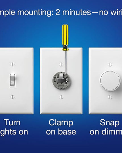 Lutron Aurora Smart Bulb Dimmer Switch with Screwdriver | for Philips Hue Smart Bulbs | Z3-1BRL-WH-L0-A | White Lutron