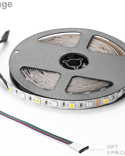 BTF-LIGHTING 5050 RGBW RGB+Warm White(2700K-3000K) 150RGB+150White LED Tape Light 5m 16.4ft 60LED/m Multi-Colored IP30 10mm Width FPCB DC12V for Bedroom Home Decoration(No Adapter or Controller) BTF-LIGHTING